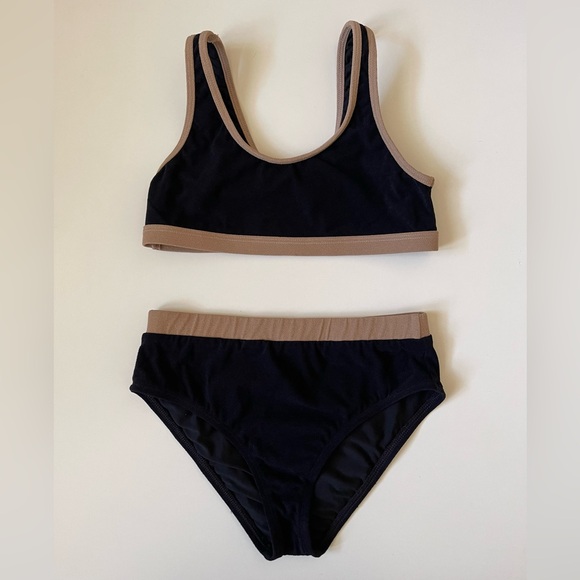 Splendid Girls’ Tactile Cashmere 2 Pc. Swim Set - Bralette w/ High Waist Bottoms - Picture 1 of 8